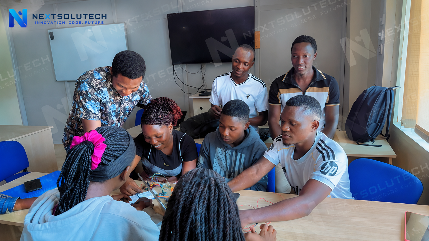 Nextsolutech team working on technology solutions